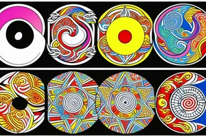 Three primary colors ying yang tattoo idea