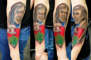 farmer barney drinking scotch tattoo idea