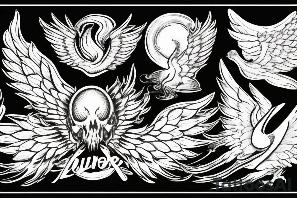 stick of butter with wings on fire tattoo idea