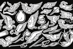 stick of butter with wings on fire tattoo idea