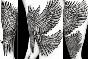 realistic stick of butter with wings on fire flying horizontally tattoo idea