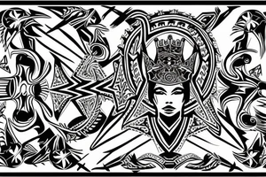 upside down queen crown representing the fall of the monarchy and authority tattoo idea
