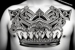 upside down queen crown representing the fall of the monarchy and authority tattoo idea