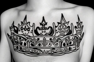 upside down queen crown representing the fall of the monarchy and authority tattoo idea