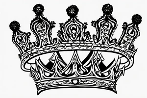 upside down queen crown representing the fall of the monarchy and authority tattoo idea