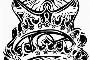 upside down queen crown representing the fall of the monarchy and authority tattoo idea