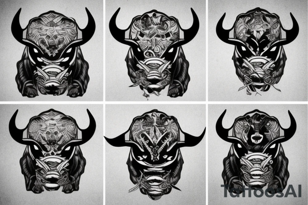 Angry bull tattoo idea