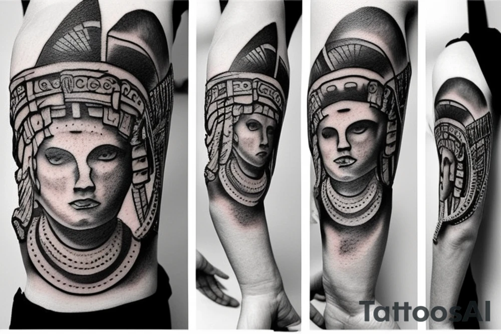 gladiator in a colosseum tattoo idea