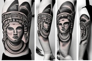 gladiator in a colosseum tattoo idea