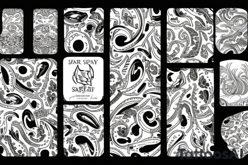Paisley, safari, animals tattoo idea
