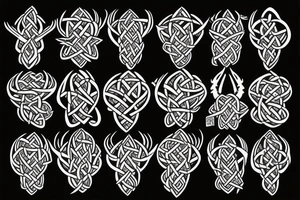 Scottish celtic stag abstract tattoo idea