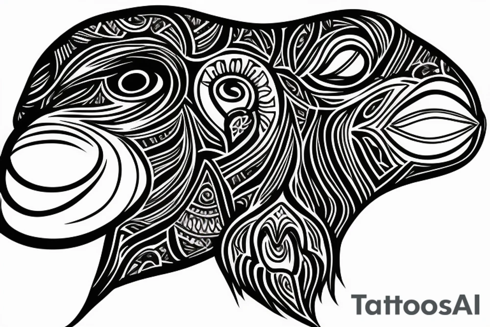 Paisley, baboon head tattoo idea