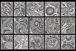 Paisley pattern tattoo idea