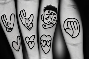 Baby footprints with the words "So this is love..." tattoo idea