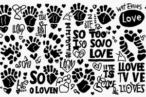 Baby footprints with the words "So this is love..." tattoo idea