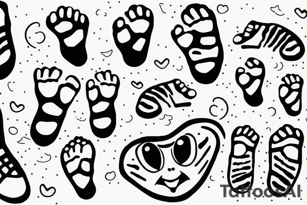 Baby footprints tattoo idea