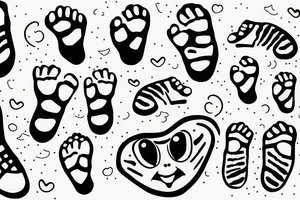 Baby footprints tattoo idea