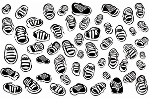 Baby footprints tattoo idea