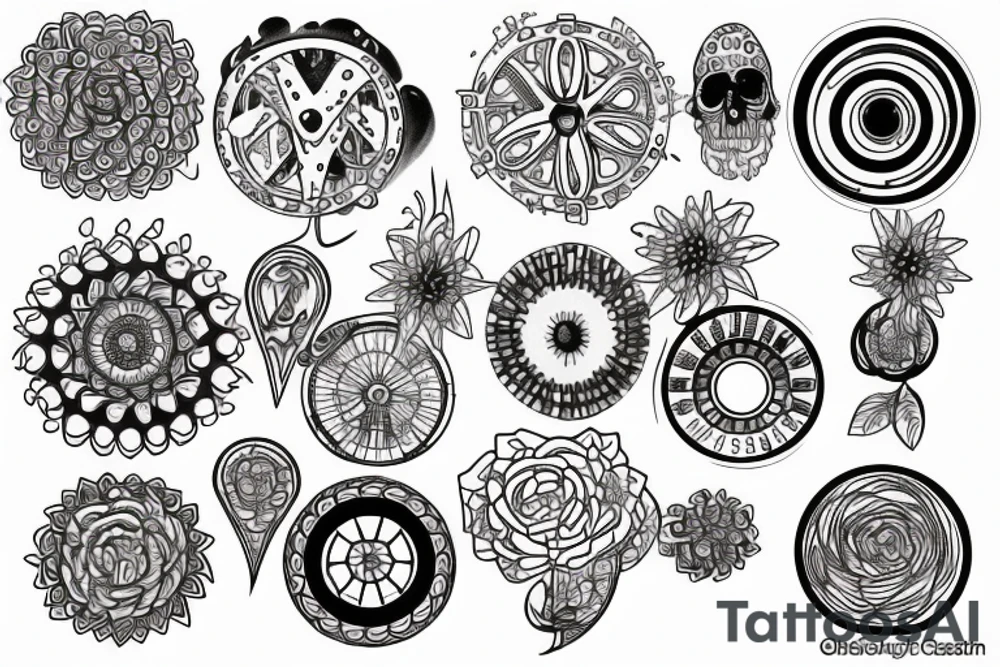 Color theory wheel tattoo idea