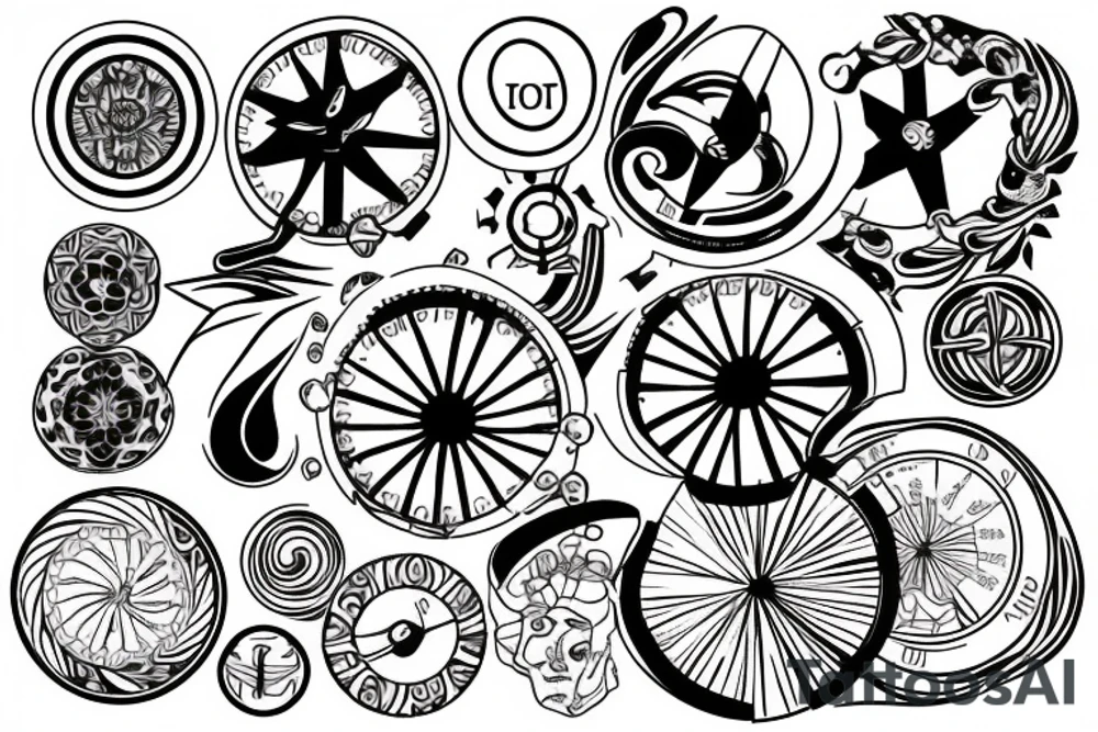 Color theory wheel tattoo idea