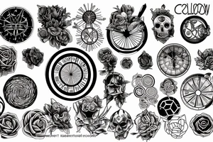 Color theory wheel with hex codes tattoo idea