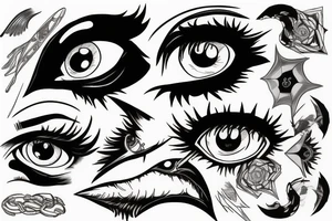 itachi raven bolt eye tattoo idea