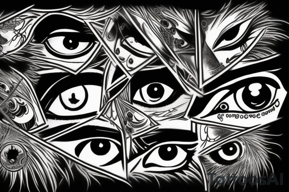 itachi raven bolt eye tattoo idea