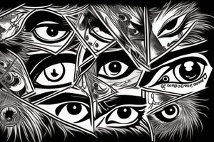 itachi raven bolt eye tattoo idea