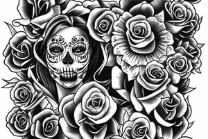La catrina realistc tattoo idea