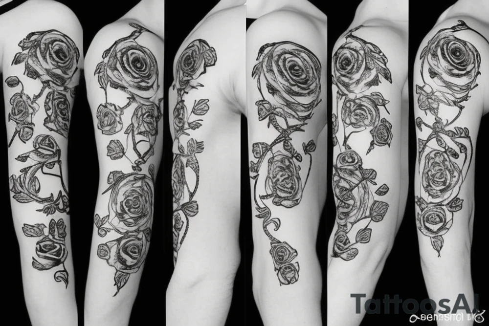 Rod of Asclepius with a rose tattoo idea