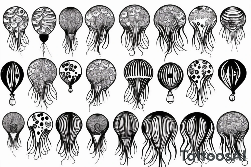 jellyfish balloon tattoo idea