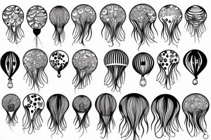 jellyfish balloon tattoo idea