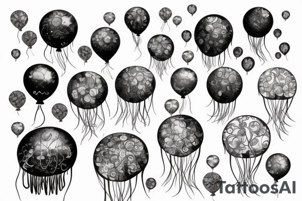 balloon jellyfish tattoo idea