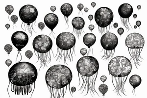 balloon jellyfish tattoo idea