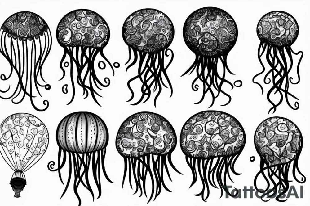 balloon jellyfish tattoo idea