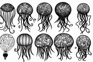 balloon jellyfish tattoo idea