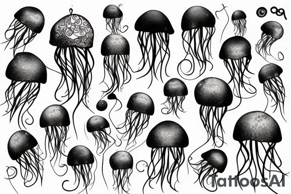 jellyfish with balloon tattoo idea