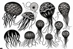 jellyfish balloon tattoo idea