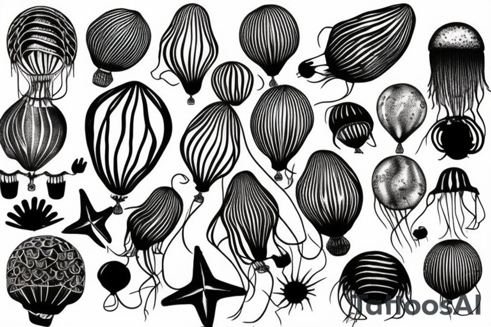 jellyfish balloon tattoo idea