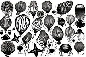 jellyfish balloon tattoo idea