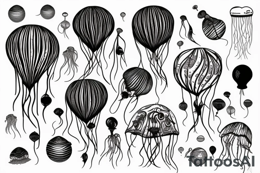 jellyfish balloon tattoo idea