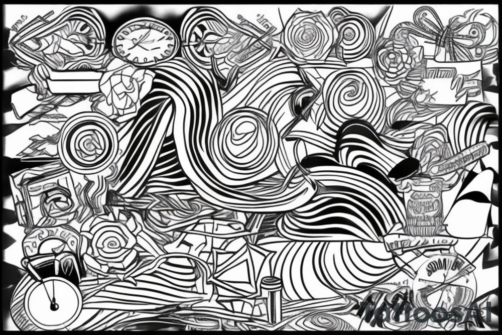 hazard lines tattoo idea
