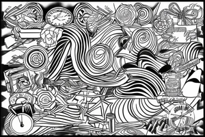 hazard lines tattoo idea