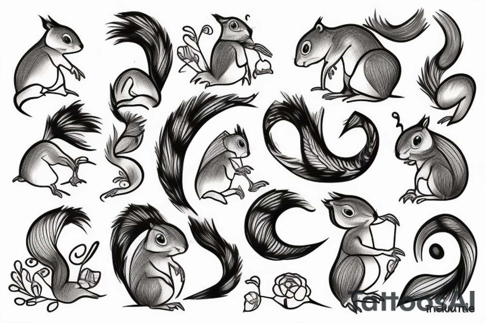 traible squirrel tattoo idea