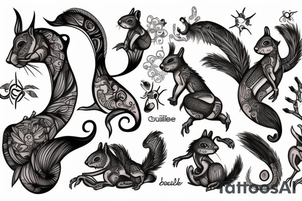 traible squirrel tattoo idea