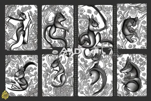 traible lines squirrel tattoo idea