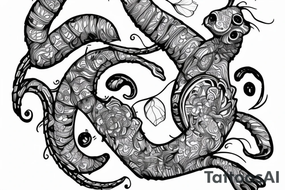 traible lines squirrel tattoo idea