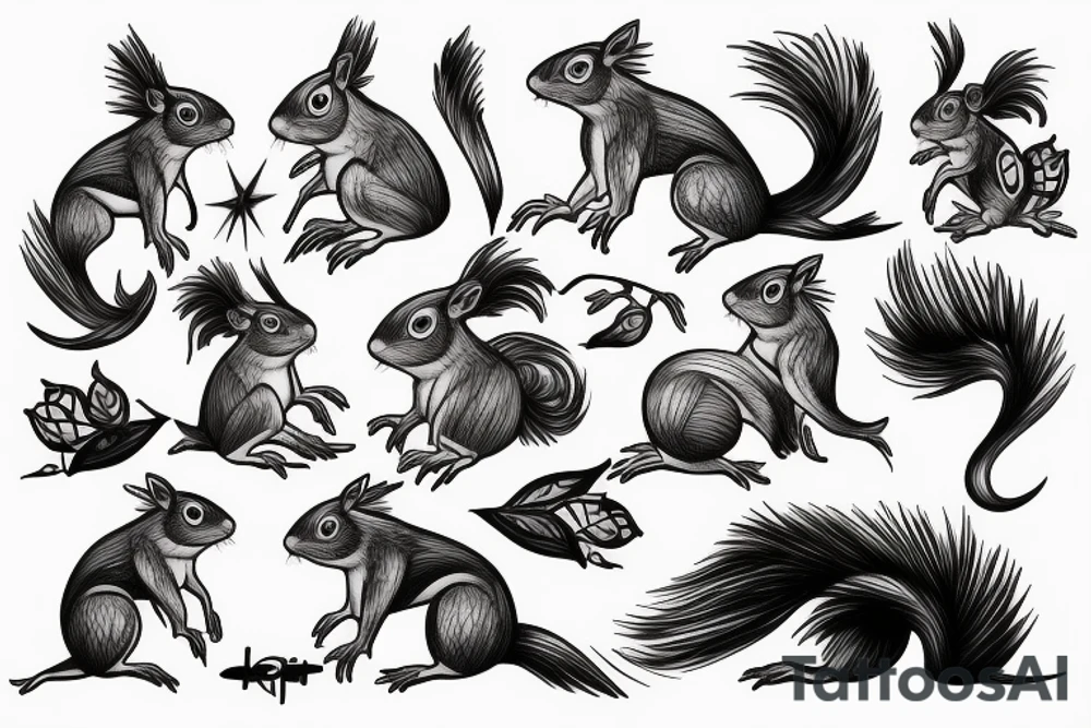 traible squirrel tattoo idea