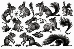 traible squirrel tattoo idea