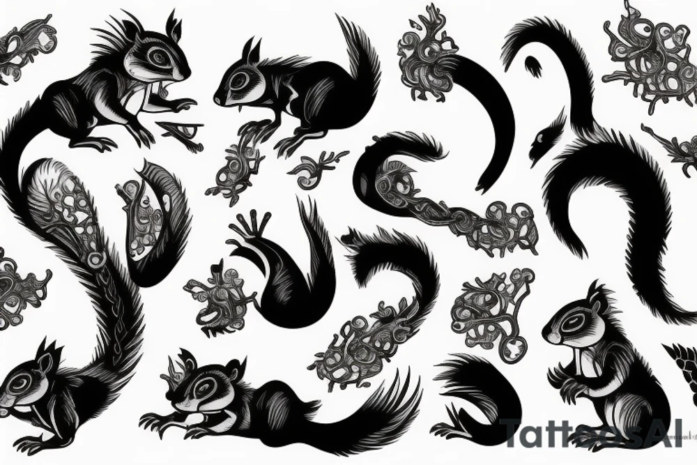 traible squirrel tattoo idea